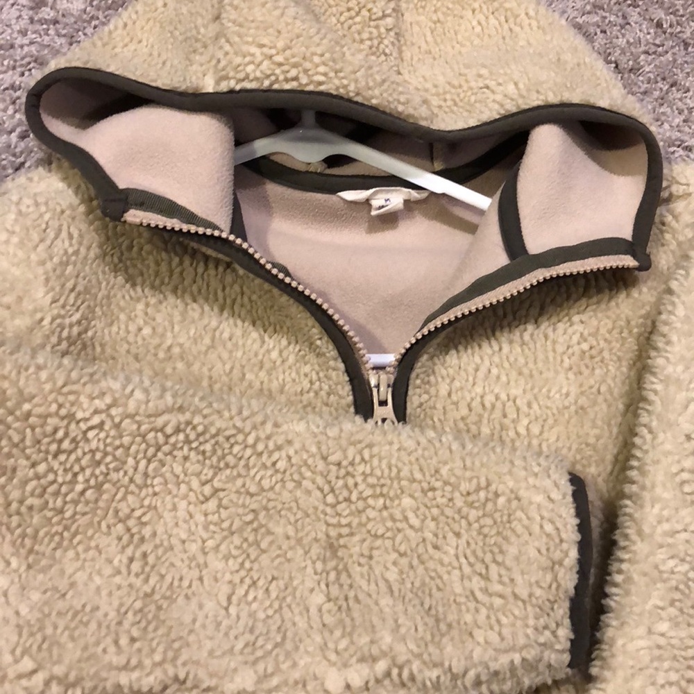 Lands’ End Nubby oatmeal coat